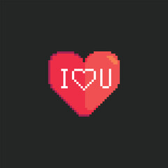 Leinwandbilder - this is love icon in pixel art style ,this item good for presentations,stickers, icons, t shirt design,game asset,logo and project.