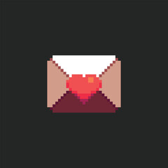 Leinwandbilder - this is love icon in pixel art style ,this item good for presentations,stickers, icons, t shirt design,game asset,logo and project.