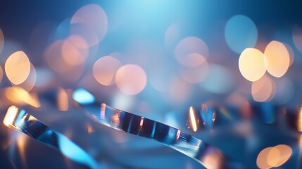 Poster - abstract composition of shimmering light reflections creates a dreamy atmosphere with soft bokeh eff