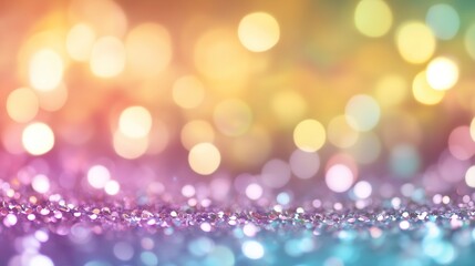 Poster - Colorful bokeh lights create a vibrant and dreamy atmosphere in a blurred background setting