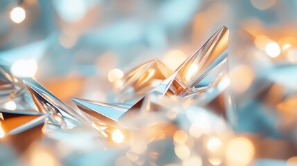 Poster - crystal shards reflecting light beautifully in a vibrant display of colors and shapes during a creat