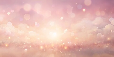 Wall Mural - dreamy pink and gold bokeh background with sparkling dust