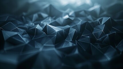Poster - Dark abstract polygonal background