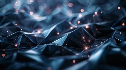 Poster - Dark abstract polygonal background