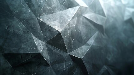 Poster - Dark abstract polygonal background