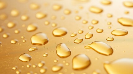 Poster - water droplets reflecting light on a golden surface during daylight hours showcasing texture and col