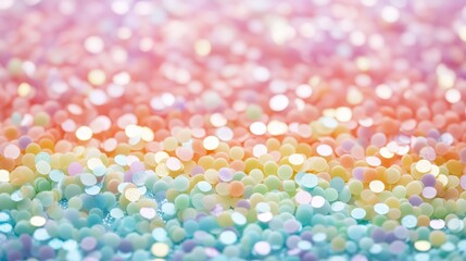 Poster - vibrant pastel confetti scattered on a colorful background creating a whimsical atmosphere for celeb