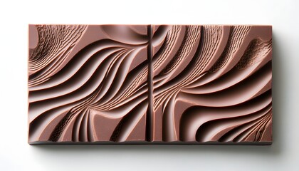 Poster - Abstract sculpture with flowing lines and curves, showcasing a harmonious blend of textures and patterns. Ideal for use in modern design projects and artistic expressions.