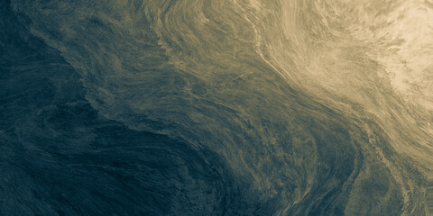 Aufkleber - Abstract paint background by deep blue and gold color with liquid fluid texture in luxury concept.
