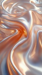 Wall Mural - Pearly waves with golden sparkle trails. Luxury motion concept
