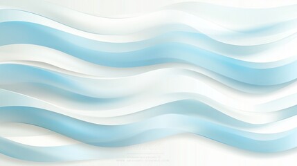Poster - soft waves of blue and white create a calming abstract design, perfect for backgrounds or creative p