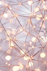 Poster - abstract visualization of conductive crystalline networks, electric currents running through interco