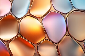 Poster - macro view of a durable, high-strength crystal, metallic sheen, and intricate geometric patterns, op