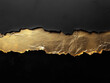 © ceren - Luxurious torn paper design with gold strip and black backdrop
