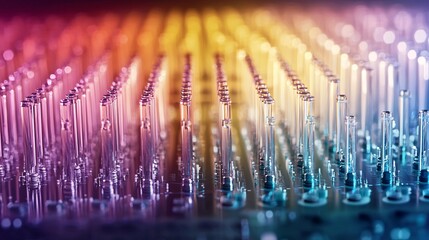 Poster - a vibrant display of coated electronic components, emphasizing conductivity and high-performance cha