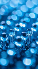 Poster - a futuristic conceptual design for superhydrophobic coatings, featuring water droplets repelling off