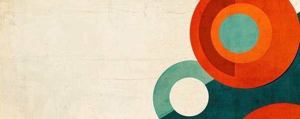 Poster - Abstract geometric illustration with vibrant circular patterns