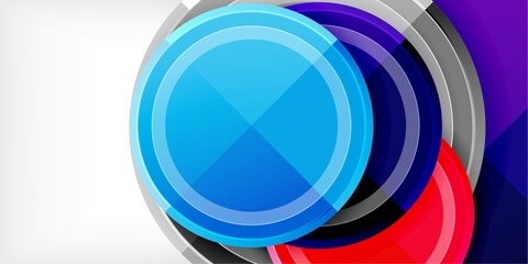 Leinwandbilder - Geometric design abstract background - circles