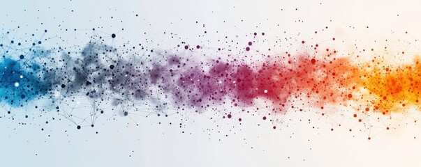 Poster - Abstract network and connections with vibrant color gradients