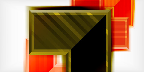 Poster - Arrow symbols created with 3d effects and line texture geometric abstract background