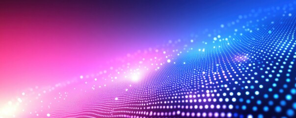 Poster - Abstract blue and purple gradient digital dots background