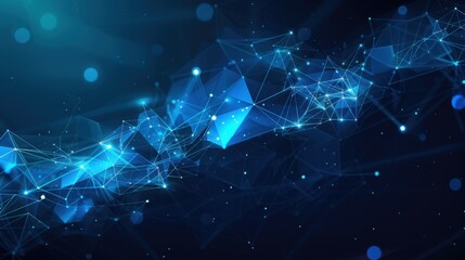 Poster - abstract science sci fi geometric polygonal connection pattern design concept background