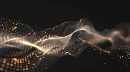 Poster - abstract technology particles lines mesh background 