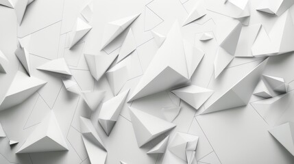 Poster - abstract white background with triangles