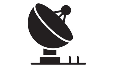 dish antenna silhouette vector-cricut isolated on white background vector illustration for cutting m