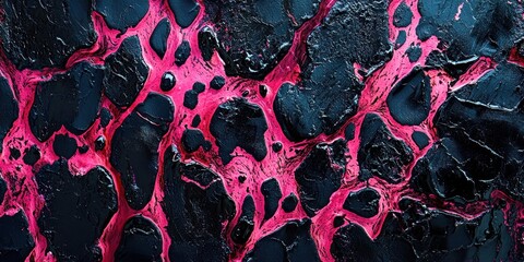 Poster - Black and red rock with pink streaks