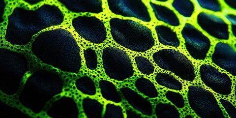 Poster - Green and black image of a patterned surface