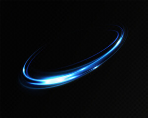 Poster - Motion of circular neon blue light.Portal light effect.Blue glowing Twirl. 
Bright glowing frame