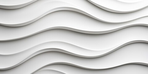 Poster - Simple Background, Textured white wave pattern creates a modern, clean aesthetic for interior design or backgrounds.