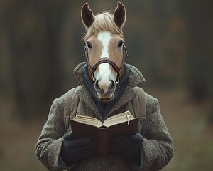 Poster - Horse in Uniform Ready for Equestrian Themed Academic Day