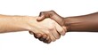 © DREAMERLYN STUDIO - Crossed forearms of two individuals with distinct skin tones, signifying partnership and solidarity on a white backdrop.