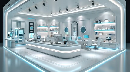 Poster - Create a 3D graphic design store.