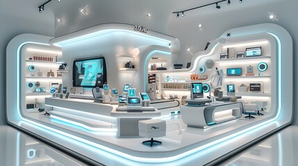 Poster - Create a 3D graphic design store.
