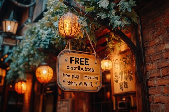 A photo of an ornate wooden sign with the text 