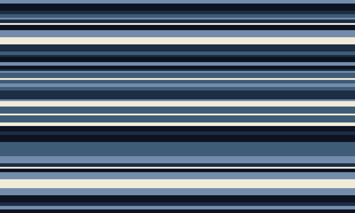 Poster - geometric stripes seamless vector pattern with horizontal lines in varied colours, creating an abstr