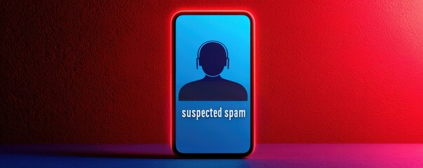 Poster - Spam call conA smartphone displays a 