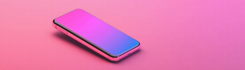 Poster - futuristic mobile screen featuring ai technology modern environment digital display vibrant viewpoin