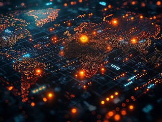 Poster - Quantum Internet Connecting the World with Glowing Digital Nodes