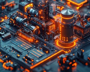 Poster - Futuristic Smart Factory Powered by Renewable Energy Grid