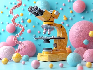 Poster - Virtual Biology Classroom with Students Using Microscopes to Manipulate DNA Strands Representing Bio Tech Education Innovation