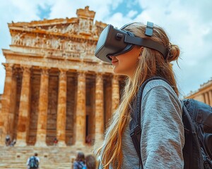 Poster - Virtual Reality Tour of Historical Sites Symbolizes How Education Encourages Innovation in Learning Experiences