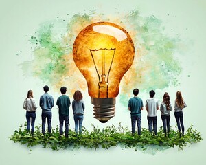 Poster - A group of tech savvy students collaborating in an innovative lab to develop solutions for real world problems  showcasing education s pivotal role