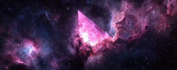 Wall Mural - A fantasy nebula featuring a triangular shape.