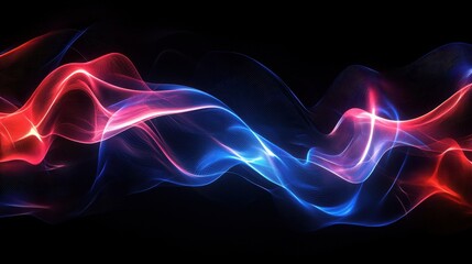Poster - Dynamic and Elegant Dark Background with Grainy Texture and Flowing Light Effects