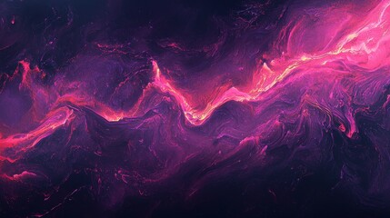 Poster - Elegant Dark Grainy Background with Dynamic Flowing Patterns in Deep Pink and Purple Tones