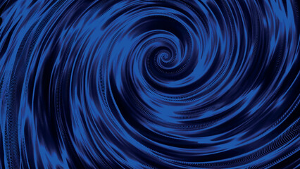 Poster - Abstract dot digital circular particle wave. Spiral portal. Liquid vortex. Whirlpool. Hypnotic background. Bright digital glowing circle. Rotating funnel. Abstract vector illustration.